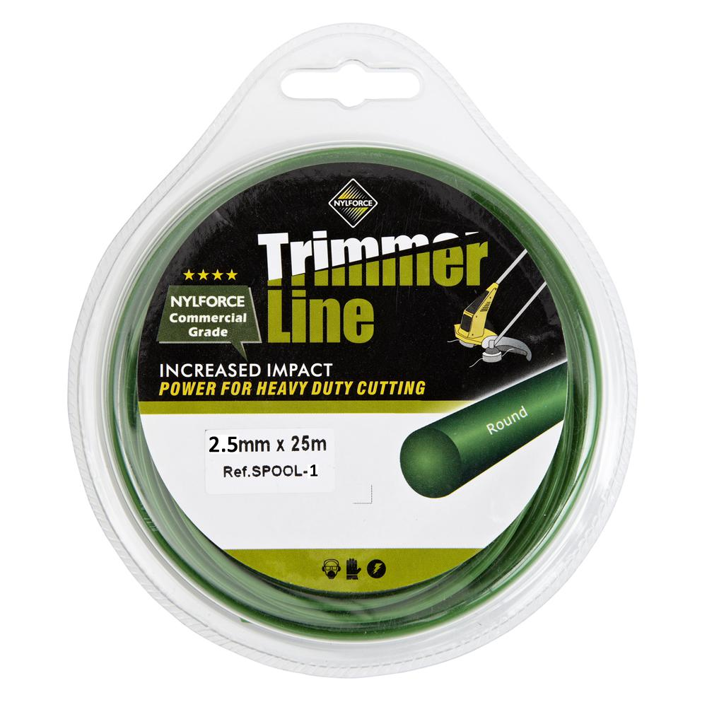 Tough Nylon Trimmer Spool Line - 2.5mm 25M Tough Nylon Trimmer Spool Line